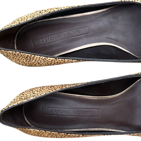 Antonio Melani Calf Hair Point Toe Cheetah Print Heels Size 8.5 - Picture 7 of 10